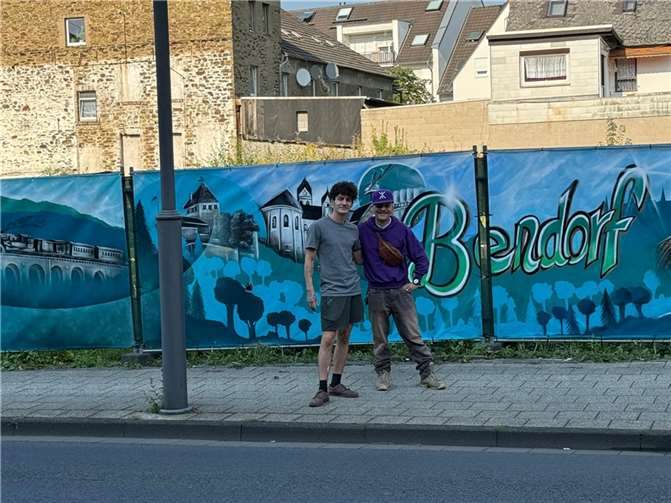 Alexander Heyduczek (moha-streetarts.com) und Sascha Rüger (Kinder und Jugendkompetenzzentrum Bendorf).  Fotos: Stadt Bendorf