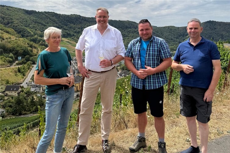 Alexander Schweitzer in den Weinbergen über Senheim