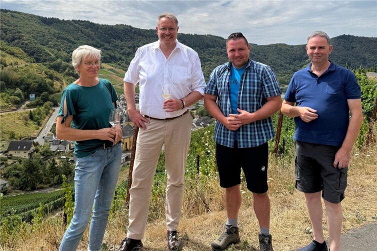 Alexander Schweitzer in den Weinbergen über Senheim.