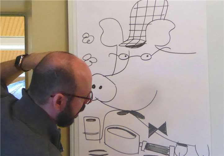 Alexander Steffensmeier begeisterte die Kinder in der Kita „Maulwurfshügel“ in Werthhoven.