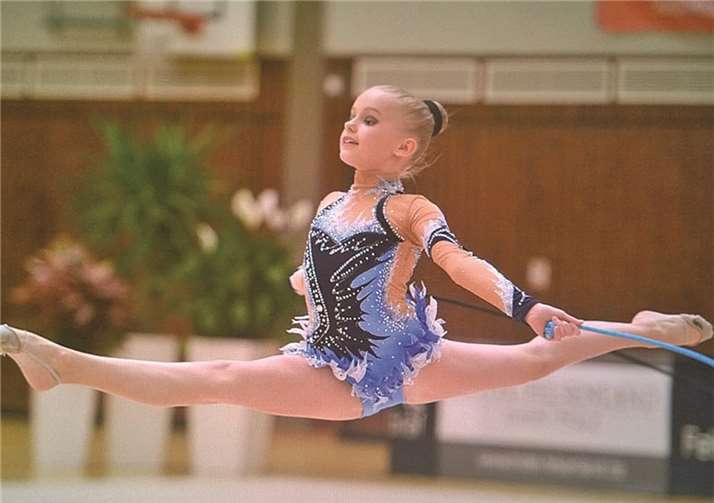 Alexandra Gorte bei ihrer Seilübung. privat