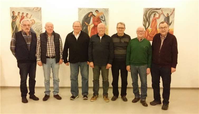 Alfred Theis, Hans Gilles, Dieter Hand, Hermann Schaaf, Hans Josef Blatt, Werner Best, Roger Ludwig. Foto: Privat