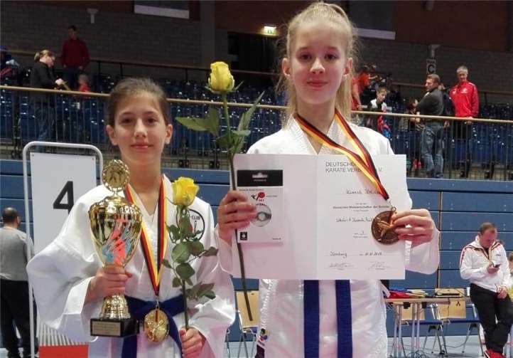 Alia Hering, links (Deutsche Meisterin) und Hannah Hoheisel (3. Platz).privat