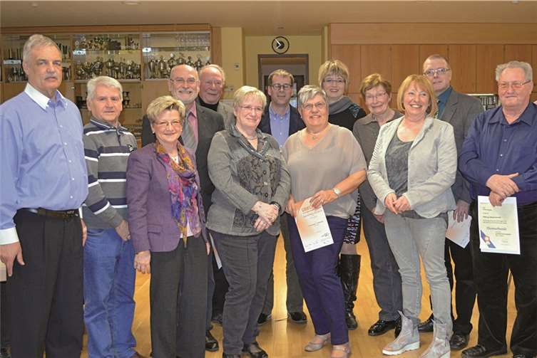 Alle Geehrten bei der PSV-Jahreshauptversammlung auf einen Blick.AB