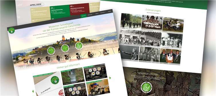 Alle Informationen auf einen Blick, übersichtlich strukturiert und moden – das ist die neue Webseite der Schützen aus Montabaur. Foto: www.schuetzenverein-montabaur.de