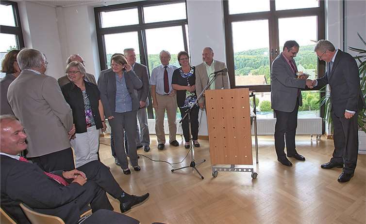 Alle Ortsbürgermeister waren gekommen, um Horst Hachenberg zu verabschieden.