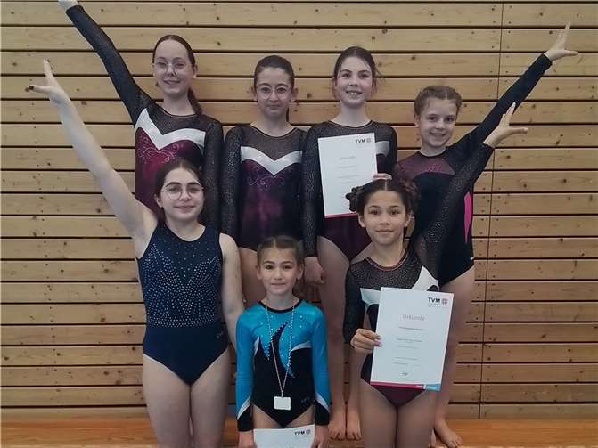 Alle Turnerinnen zeigten starke Leistungen und konnten mit den Ergebnissen zufrieden sein.  Fotos: TV 08 Baumbach