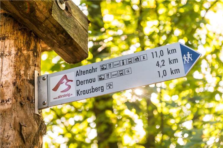 AhrSteig nach der Flut wieder durchgehend wanderbar Alle Umleitungen auf dem AhrSteig führen über andere attraktive Wege und sind enstprechend ausgeschildert. Foto: Dominik Ketz