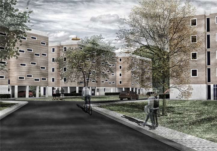 Alle exemplarischen Entwurfslösungen sehen eine präfabrizierte, modulare Holzbauweise vor.privat