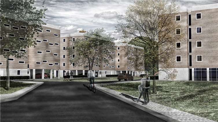 Alle exemplarischen Entwurfslösungen sehen eine präfabrizierte, modulare Holzbauweise vor.privat