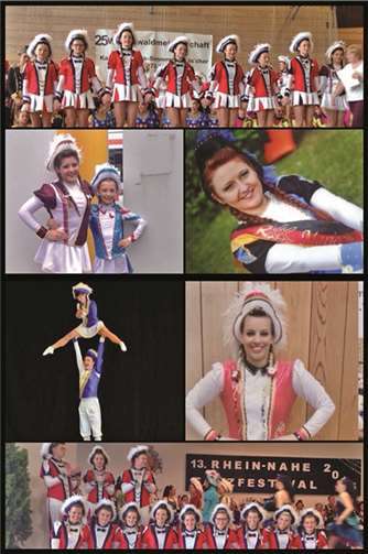 Alle vier Solomariechen (Michéle Rodenkirchen, Melina Buhr, Svenja Schmitz und Denise Humberg), das Tanzpaar Jennifer Reckenthäler und René Touby, sowie die Jugendgarde und Prinzengarde haben sich für die Landesmeisterschaften qualifiziert. privat