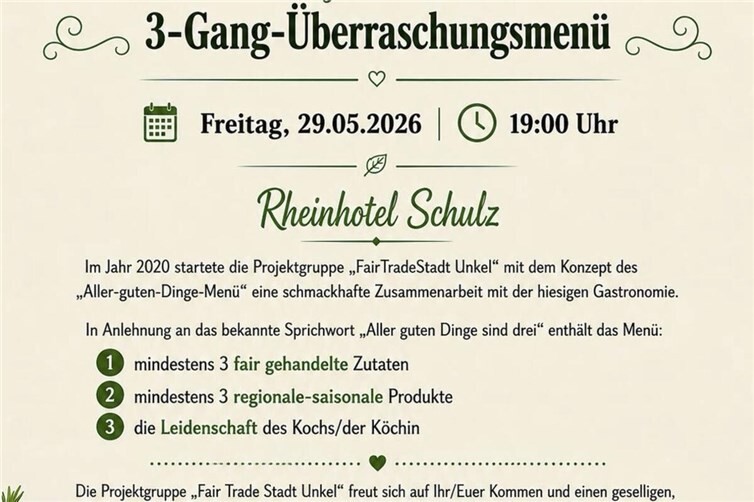 Aller guten Dinge Menu 
