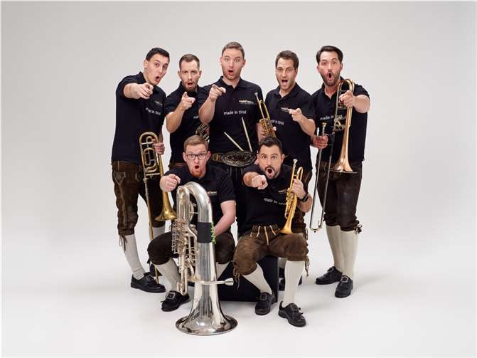 Alles andere als ein „Standard-Konzert“ bieten die Blechbläser von „VieraBlech“ am 7. September 2024 ab 20 Uhr im Forum in Polch. Foto: „VieraBlech“
