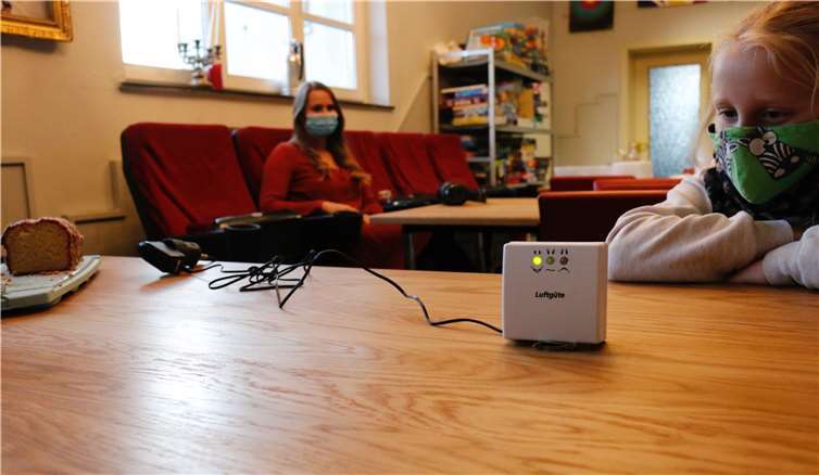 Alles im grünen Bereich. Luftmessgeräte überwachen im HoT die Güte der Raumluft.