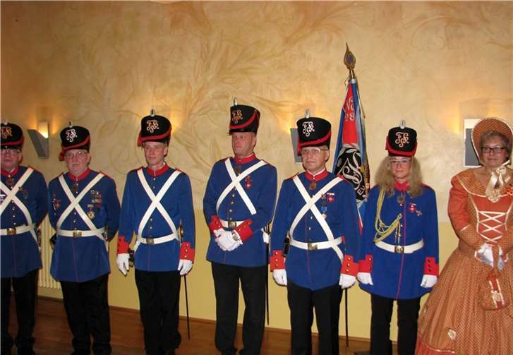Alles in Ordnung beim Uniform-Appell der Stadtsoldaten.  Privat