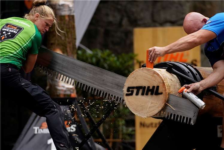 Alrun Uebing an der Single Buck.