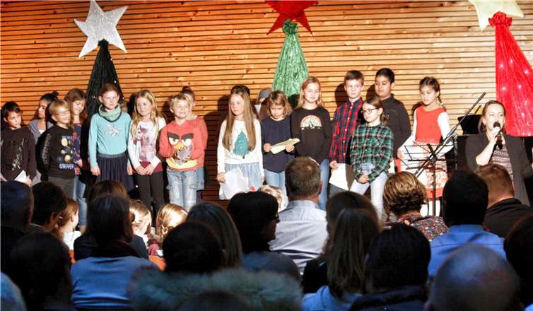 Als Abschluss wurde das Publikum gesanglich gefordert und es wurde gemeinsam das Lied „Alle Jahre wieder“ angestimmt.privat