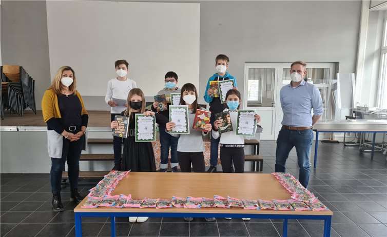 Als Gesamtsieger ging am Ende Ramon Huschban (Kl. 6) hervor. Er setzte sich knapp gegen seine Mitschüler/innen Zoe Ehrlich (Kl. 5), Ajlin Fazlijaj (Klasse 6), Kelvin Borth (Klasse 6), Sidney Haspel (Klasse 5) und Marco Viela (Klasse 5) durch.Foto: privat