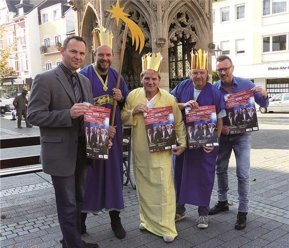 Als Heilige Drei Könige kamen Sven Welter, Klaus Lückerath und Hans Ludwig „Bubi“ Brühl zur Vorstellung des Programms.WM