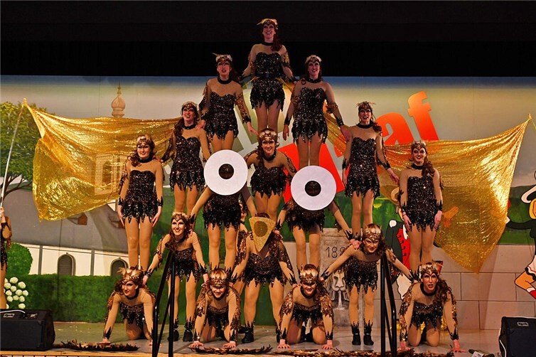 Als Nachteulen heizte die Tanzgruppe Black & White aus Löf dem Publikum ordentlich ein – ebenso wie die vielen anderen Schautanzgruppen aus dem Landkreis.