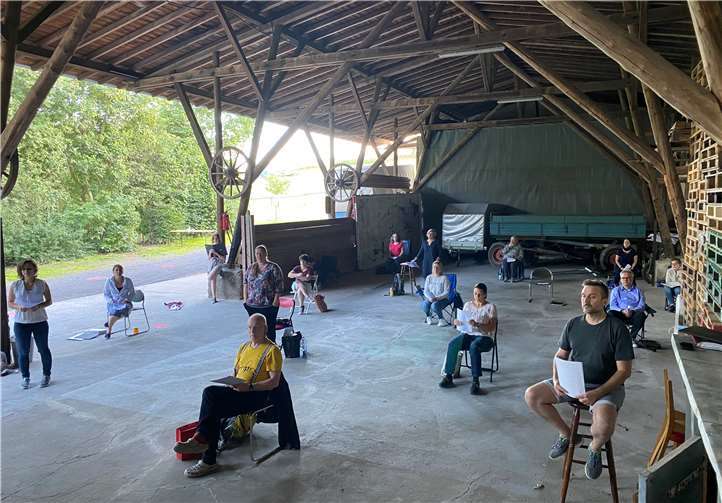 Als Probenlokal dient derzeit eine Scheune auf dem Fressenhof. Foto: privat