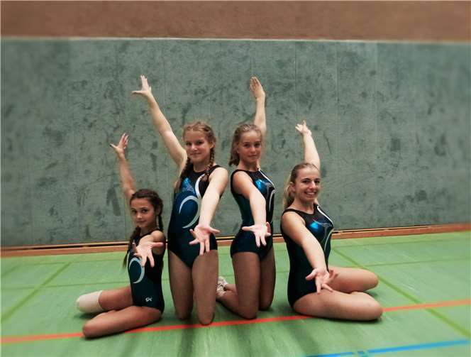 Als jüngste Mannschaft auf dem sechsten Platz, die Turnerinnen des TV Cochem: (V.l.n.r.) Julie Kölsch, Celina Esper, Charlotte Zelt, Annika Hofmann. privat