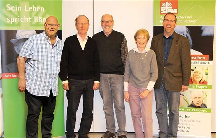 Als neuer Beisitzer wurde Werner Cremer aus Waldorf gewählt: (Von links) Werner Cremer, Klaus Peter Rothkegel, Hermann Adams, Eva-Maria Schnöger und Diakon Bernhard Stahl. Foto: Ralph Seeger