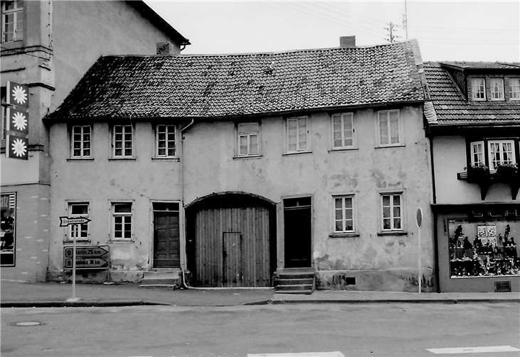 Altes mit einem Außenputz versehenes Fachwerkhaus am Markt.Foto: Foto Flück