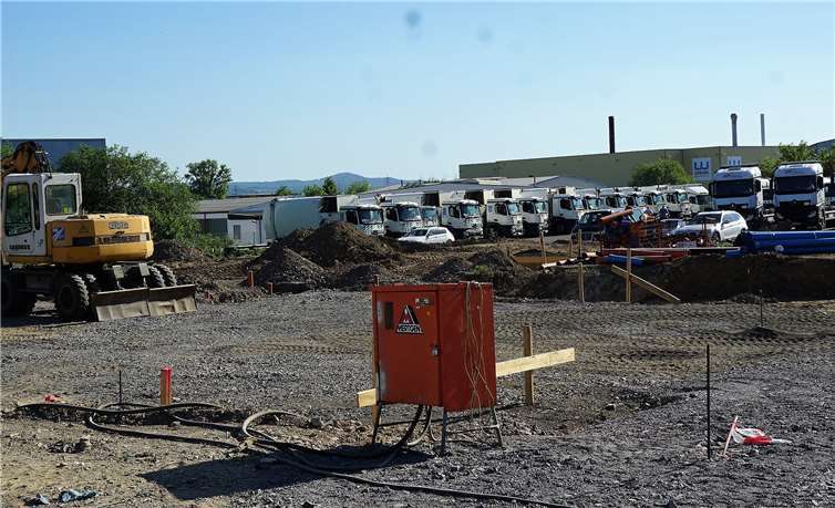 Am 12. März begannen die Tiefbauarbeiten, diese Woche soll mit dem Hochbau begonnen werden.