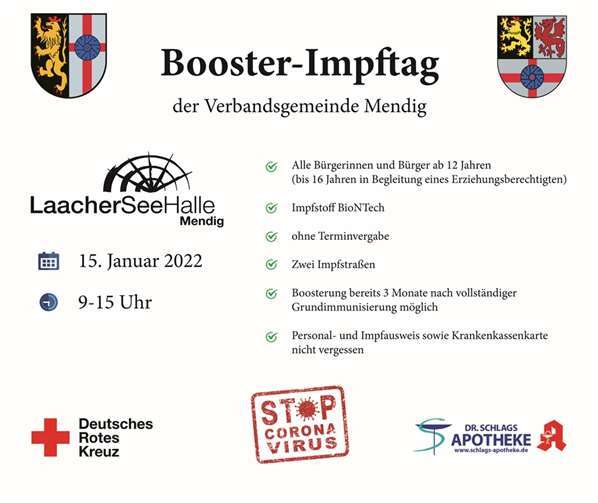 Am 15. Januar findet der BioNTech Booster-Impftag in Mendig statt. Foto: VG Mendig