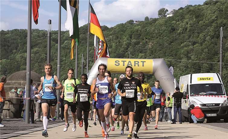 Am 21. Juni kommen rund 14.000 Sportbegeisterte zum münz firmenlauf nach Koblenz.privat