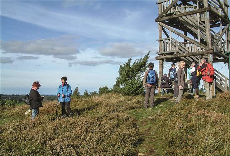 Am Aussichtspunkt Weiselstein bot sich eine kurze Rast an. privat