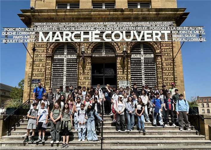 Am Donnerstag, dem 12. Juni 2025, machten sich die Französischgruppen der siebten Klassen des Kurfürst-Salentin-Gymnasiums auf den Weg in die französische Stadt Metz. Foto: privat