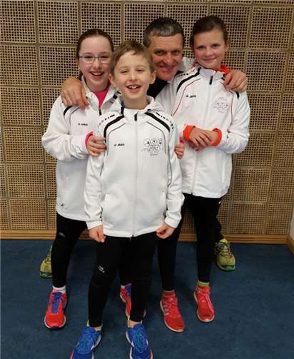 Am Ende gab es nur strahlende Gesichter (v.l.n.r.): Isabel Ditscheid, Jan Ditscheid, Friedrich Katthagen, und Marie Zander. privat