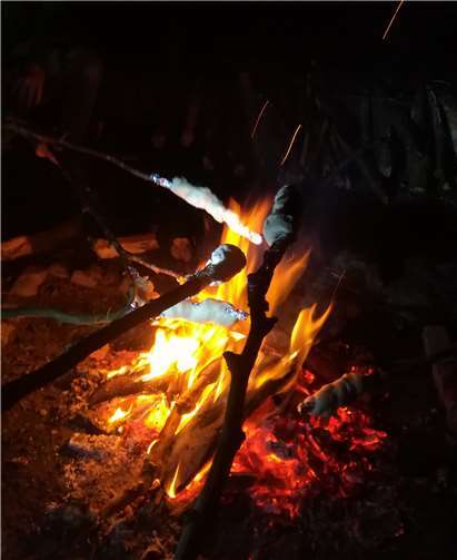 Am Ende wartete ein Lagerfeuer mit Stockbrot. Foto: privat