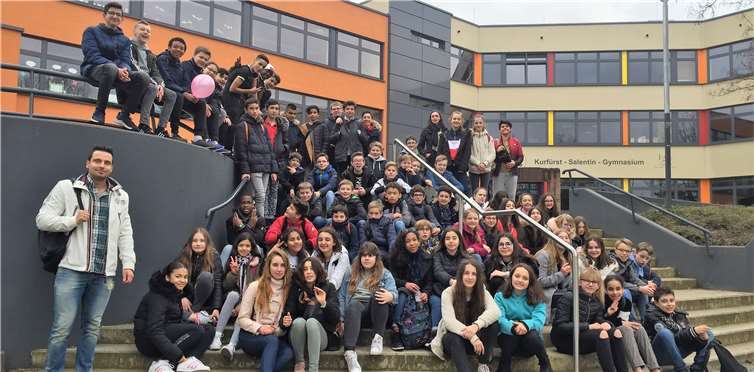 Am Kurfürst-Salentin-Gymnasium war eine Gruppe französischer Schüler aus Metz zu Besuch. Foto: privat