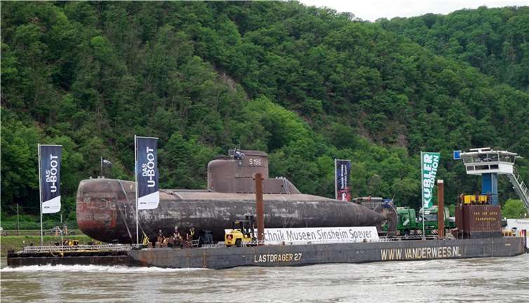 Am Montag setzte das Kieler U-Boot seine Reise nach Speyer fort.