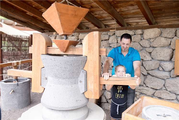 Am Pfingstmontag wird das 2.000 Jahre alte Mühlenhandwerk im Römerbergwerk Meurin zum Leben erweckt. Foto: M.Christ/Vulkanpark GmbH