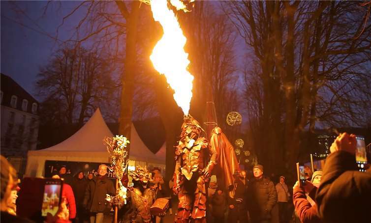 Am Samstag, 11. Januar, werden feuerspeiende Drachen den Kurpark bevölkern. Foto: Max Harrus