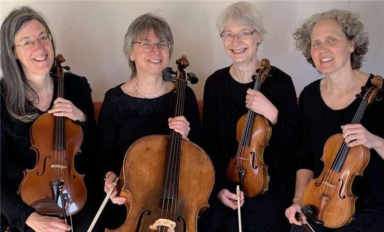 Am Samstag, den 25. Oktober 2025, 18 Uhr gastieren in der Berkumer Pfarrkirche St. Maria Rosenkranzkönigin, Am Bollwerk 5 auf Einladung des Lions Club Meckenheim-Wachtberg die vier professionellen Musikerinnen Marie-Luise Hartmann, Regula Sager-Yamamoto, Cosima Nieschlag und Eva Walcher. Foto: privat