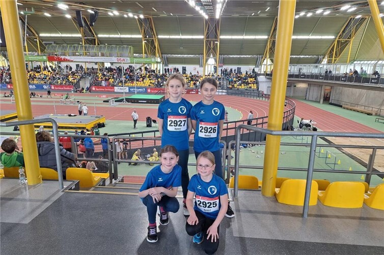 Am Sonntag, dem 18. Januar fand in der Helmut-Körnig-Halle in Dortmund der erste Wettkampf des Jahres für die jungen Nachwuchsathletinnen des Meckenheimer Sportvereins statt. Mit dabei waren Antonia (W8), Emma (W9), Sofia (W10) und Greta (W11).Foto: privat