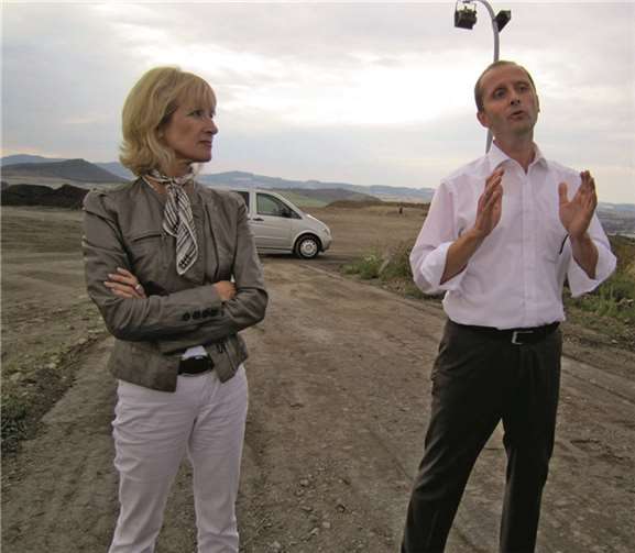 Am Stolleneingangsgebäude wurden die Besucher von dem Geschäftsführer des DZV, Frank Diederichs, begrüßt.