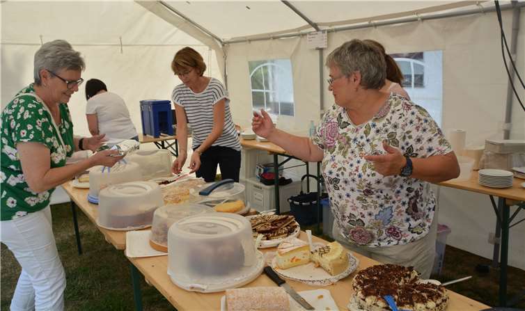 Am reichhaltigen Kuchenbuffet kam jeder auf seine Kosten.