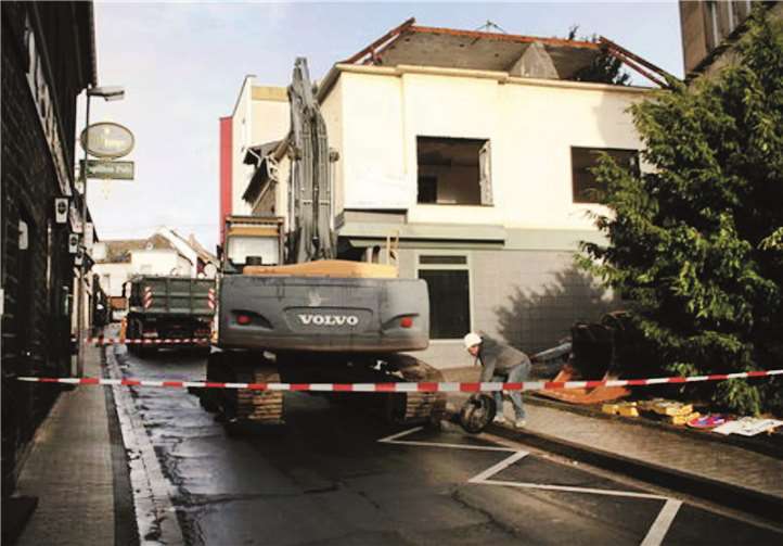 Am vergangenen Donnerstag starteten die Vorbereitungen für den Abriss. FRE