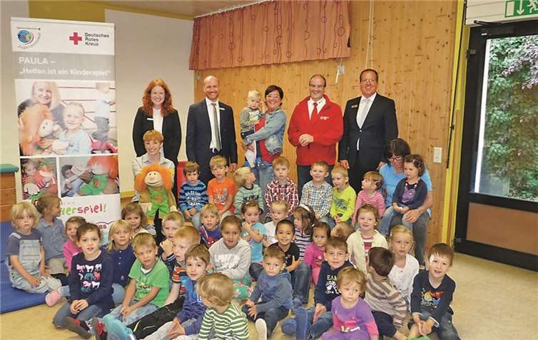 Am vergangenen Montag empfingen die Kinder der Kita Thür hohen Besuch.-FRE-