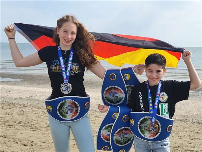 Am vergangenen Wochenende ging es für Felice Karger und Taylor Schmitz nach Cervia /Italien. Foto: privat