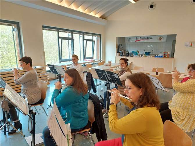 Am zweiten Wochenende im April kamen die Aktiven des Tambour-Corps zu einem Probewochenende zusammen. Foto: privat