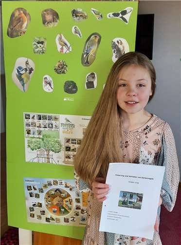 Amelie Jung untersuchte die Fütterung und das Verhalten von Gartenvögeln.  Foto: privat