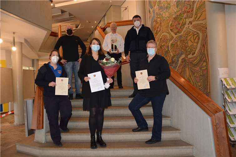 Amelie Kohn aus dem Team Medien verabschiedet und Martina Wildenhain sowie Marie-Luise Groß neu verpflichtet.Quelle: Rhein-Lahn-Kreis