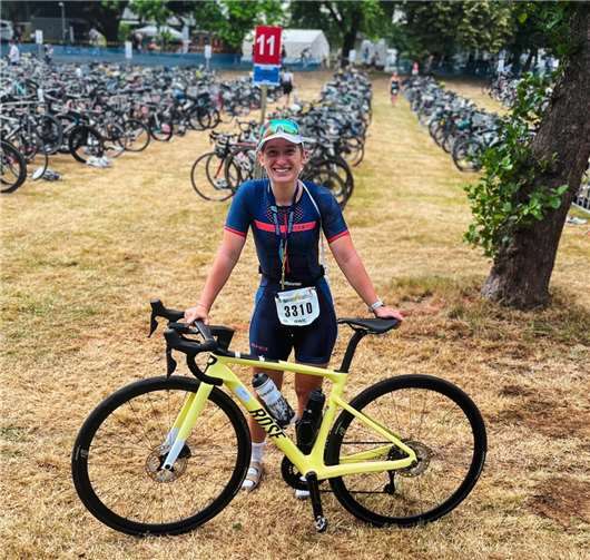 Amina Durben erfolgreich beim „Indeland Triathlon“. Foto: privat